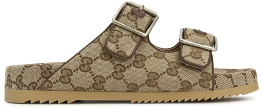 Dép Gucci Strap Slide Sandal 'Beige Canvas' 658020-2HK60-9791