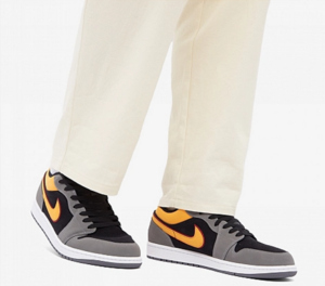 Alternative view of Giày Nike Air Jordan 1 Low Black Grey Orange FN7308-008
