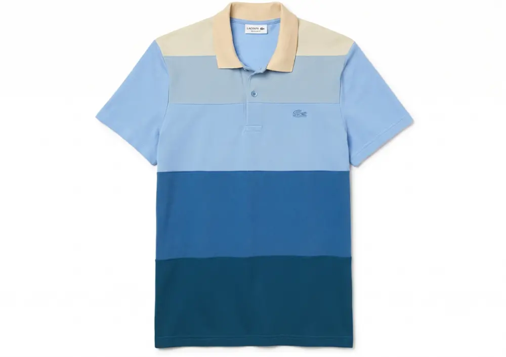 Áo Lacoste Gradient Color Block Polo Blue PH9719-51G