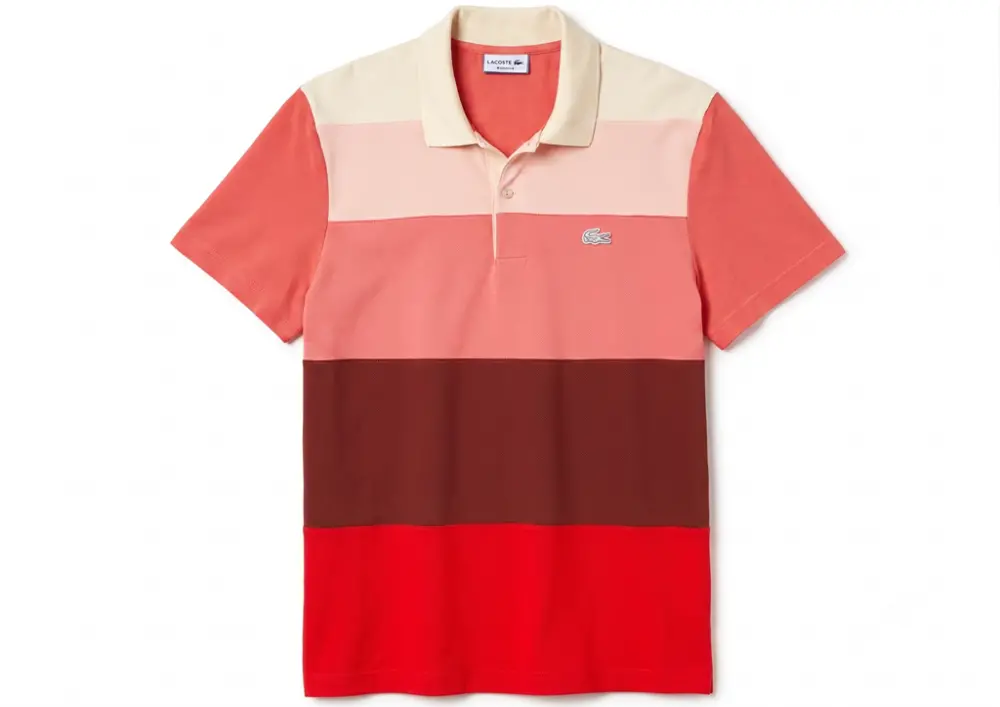 Áo Lacoste Gradient Color Block Polo Pink Red PH9719-51G
