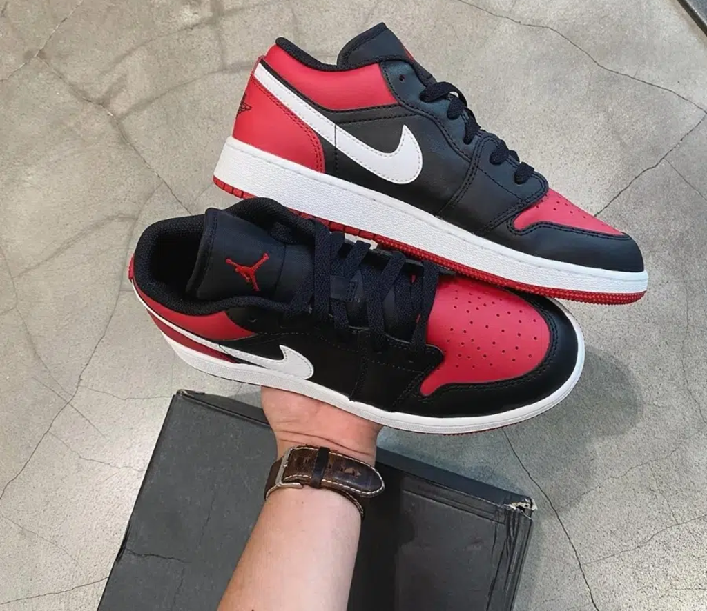 Giày Nike Air Jordan 1 Low GS 'Alternate Bred Toe' 553560-066 - Ảnh 5