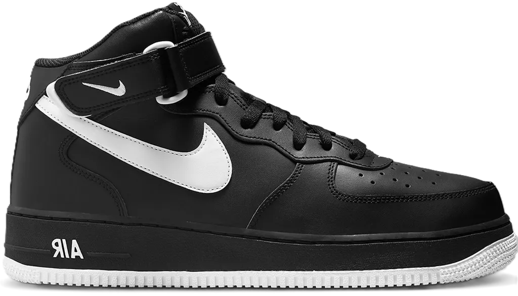 Giày Nike Air Force 1 Mid '07 Black White Sole DV0806-001