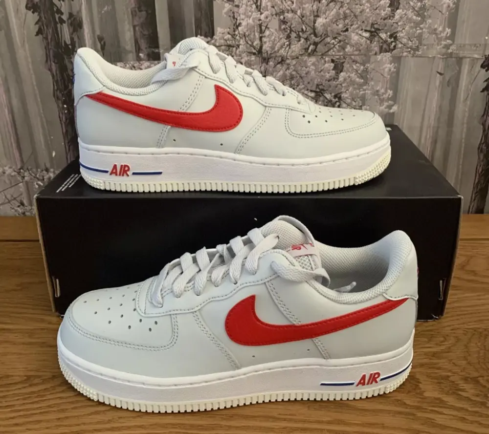 Giày Nike Air Force 1 USA 'White Red' DX2660-001 - Ảnh 5