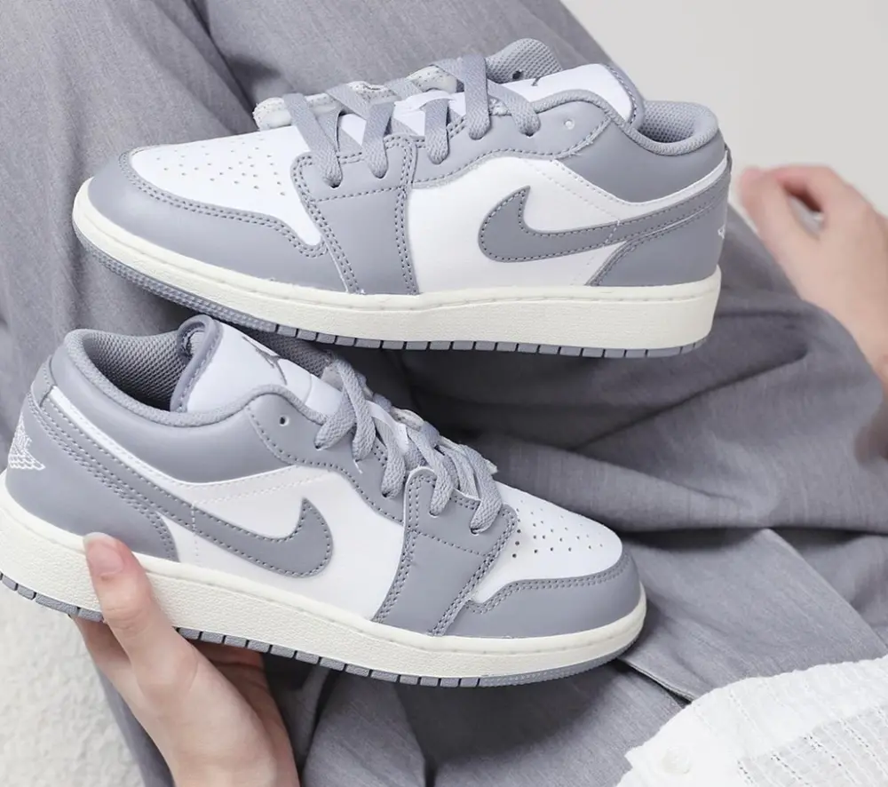 Giày Nike Air Jordan 1 Low 'Vintage Grey' 553558-053 - Ảnh 7