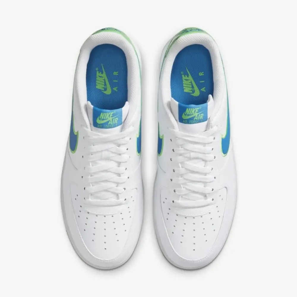 Giày Nike Air Force 1 Low 'White Bright Blue Green' DA4660-100 - Ảnh 5