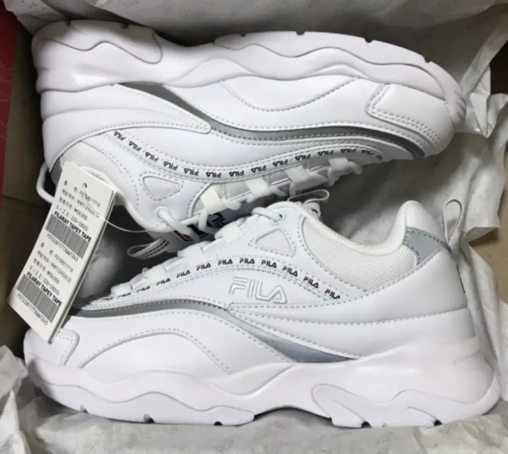 Giày Fila Ray Tapey Tape White Grey FS1SIB1171X-WWT - Ảnh 5