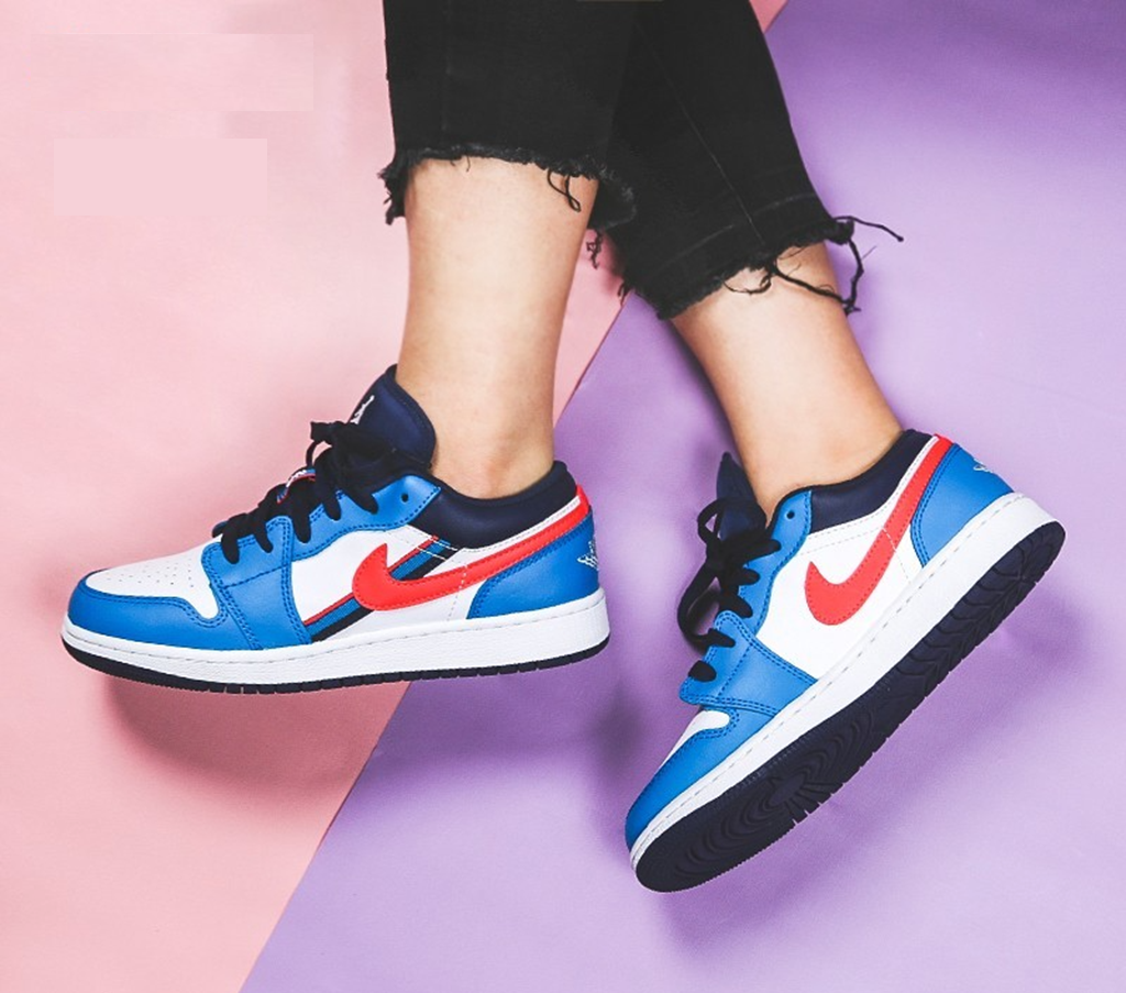 Giày Nike Air Jordan 1 Low GS 'Game Time' CV4892-100 - Ảnh 4