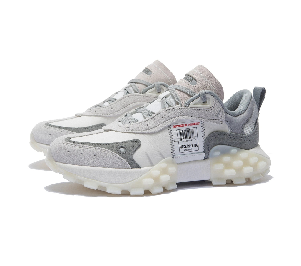 Giày Li Ning Fashion Show Men's Fashion Running Shoes Gray ARYR025-2 - Ảnh 4