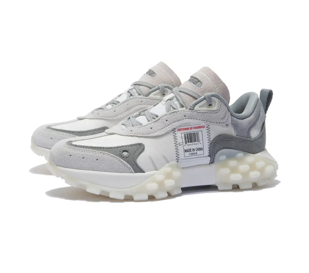 Giày Li Ning Fashion Show Men's Fashion Running Shoes Gray ARYR025-2 - Ảnh 4