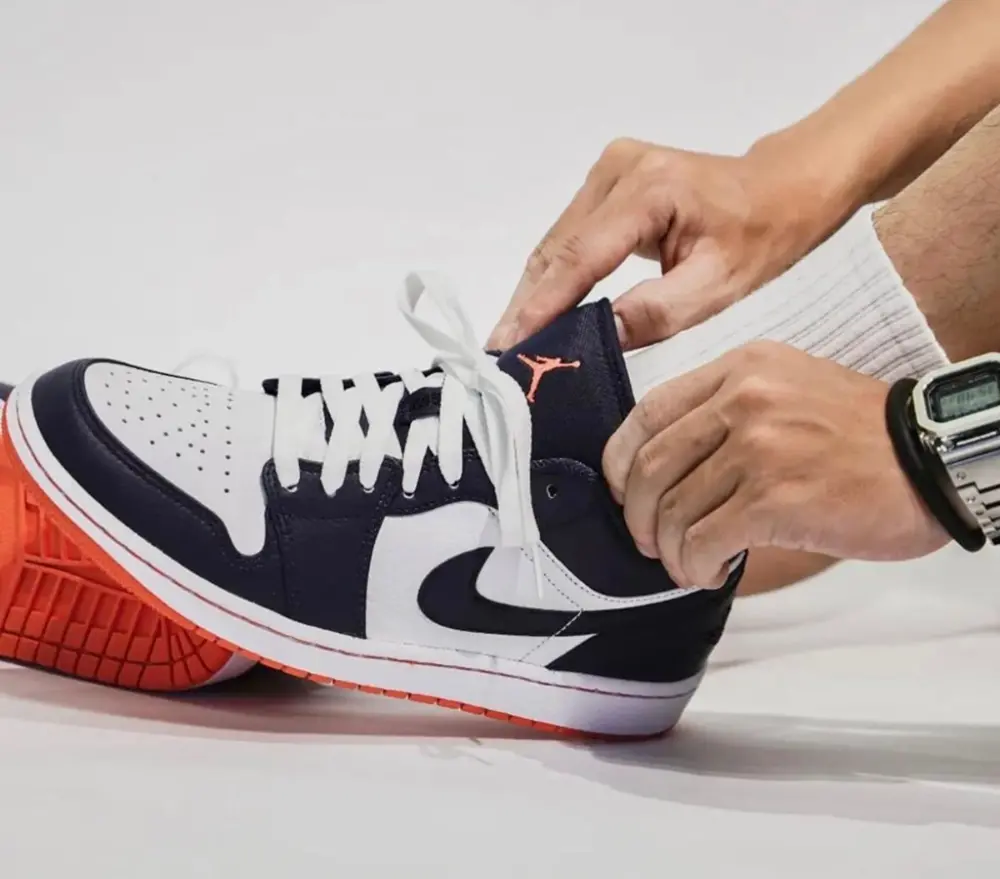 Giày Nike Air Jordan 1 Retro Low 'Obsidian Ember' 553558-481 - Ảnh 3