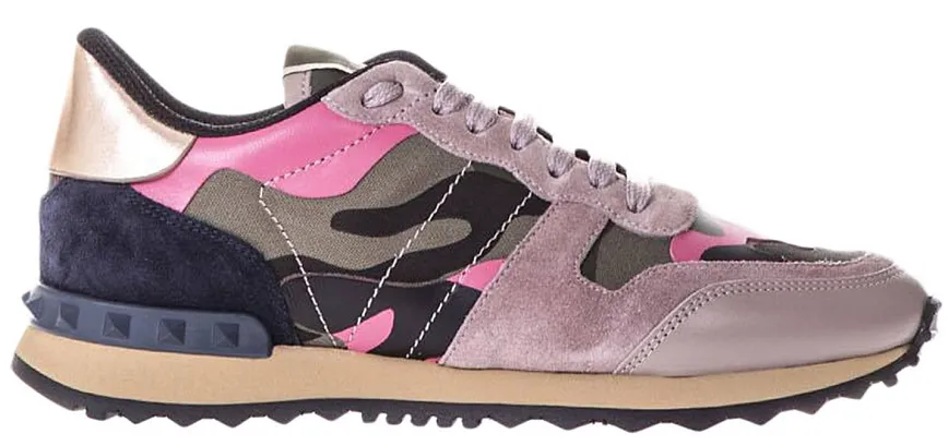Giày Valentino Women's Rockstud Camouflage Sneakers PW2S0291-TZP-0O6