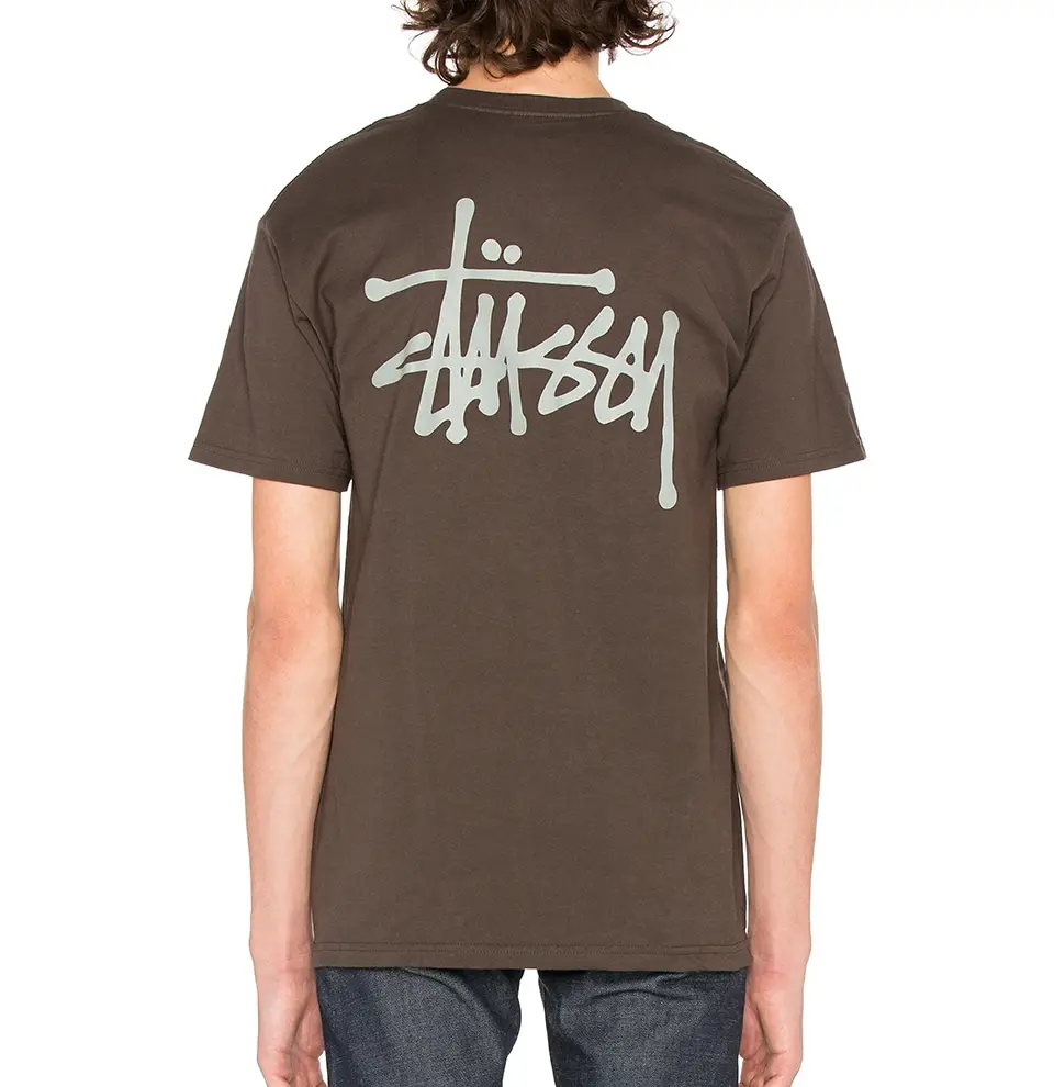 Áo Stussy Basic Stussy Pigment Dyed T-Shirt 2022 'Coffee' - Ảnh 4