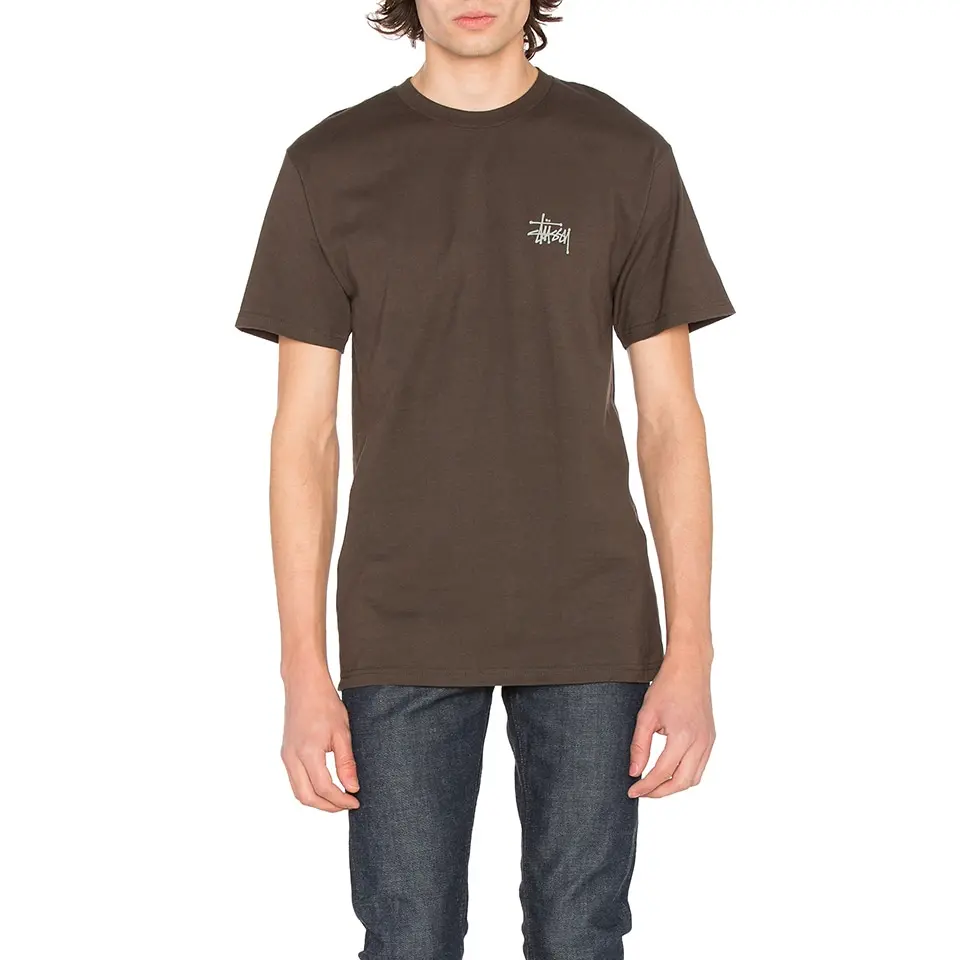 Áo Stussy Basic Stussy Pigment Dyed T-Shirt 2022 'Coffee' - Ảnh 3