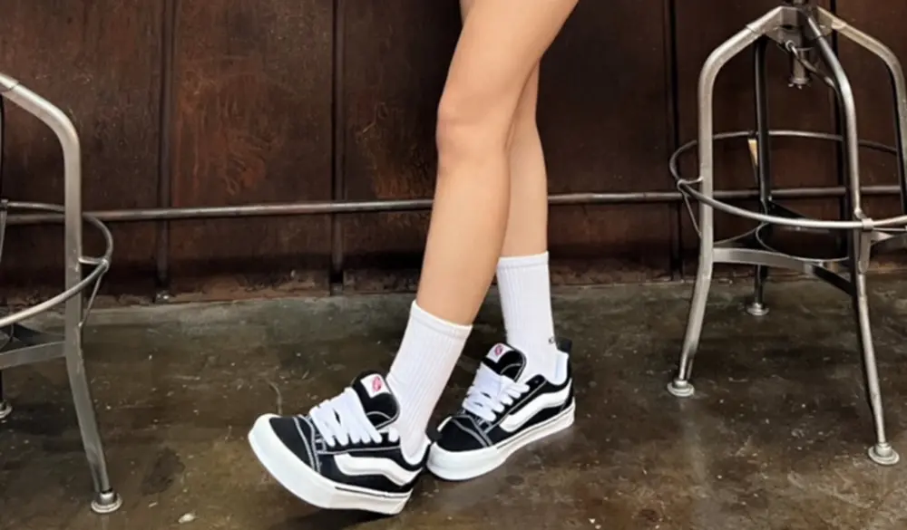 Giày Vans Vault Knu Skool Black & True White VN0009QC6BT1 - Ảnh 4