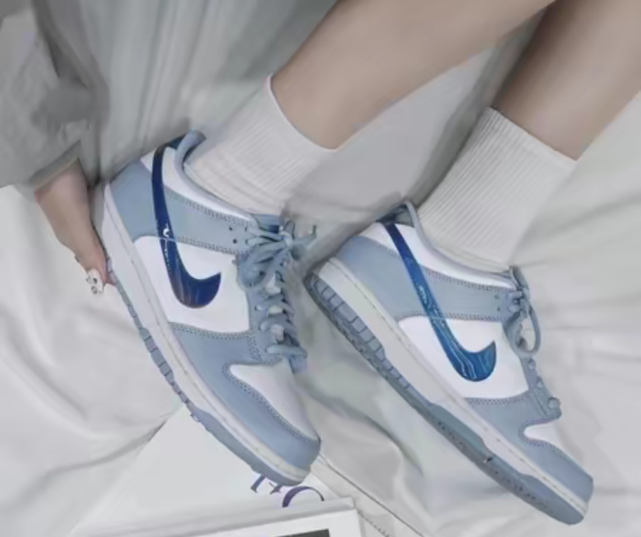 Giày Nike Dunk Low Next Nature GS 'Blue Whisper FJ4668-400 - Ảnh 6