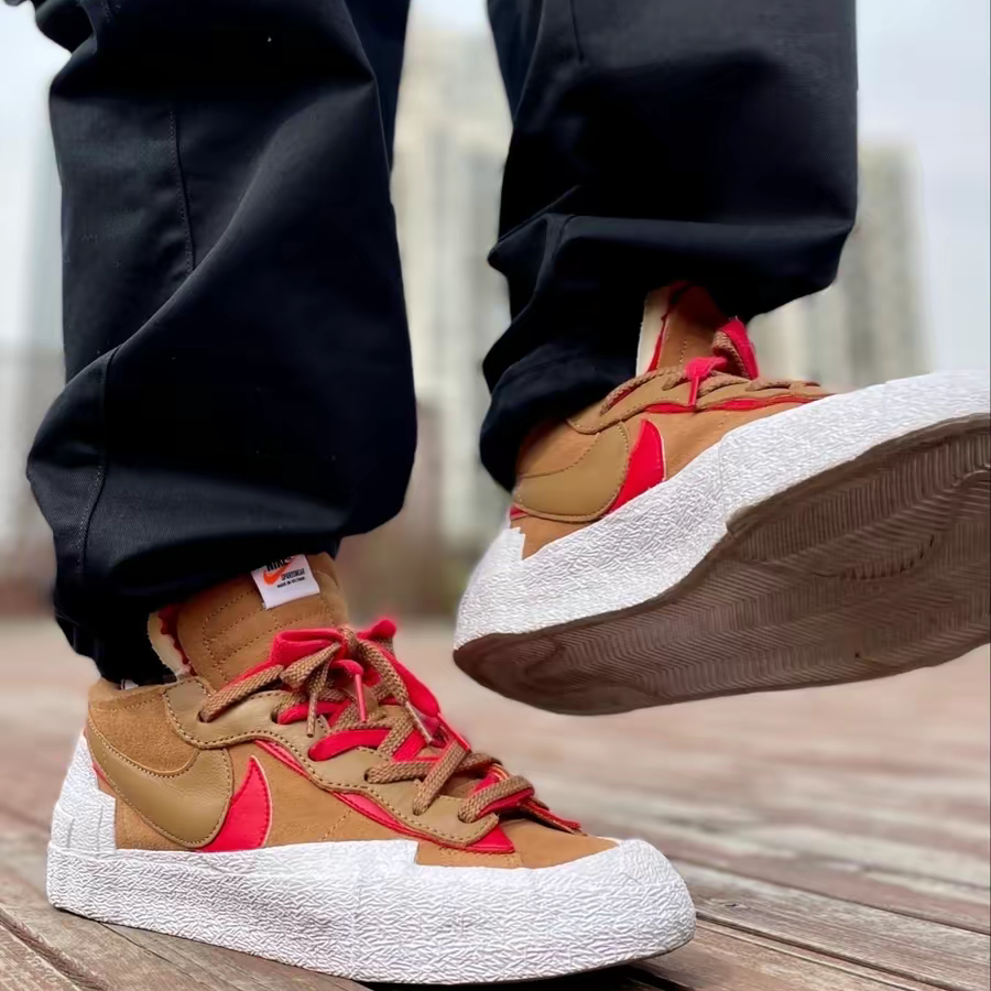 Giày Nike sacai x Blazer Low 'British Tan' DD1877-200 - Ảnh 3