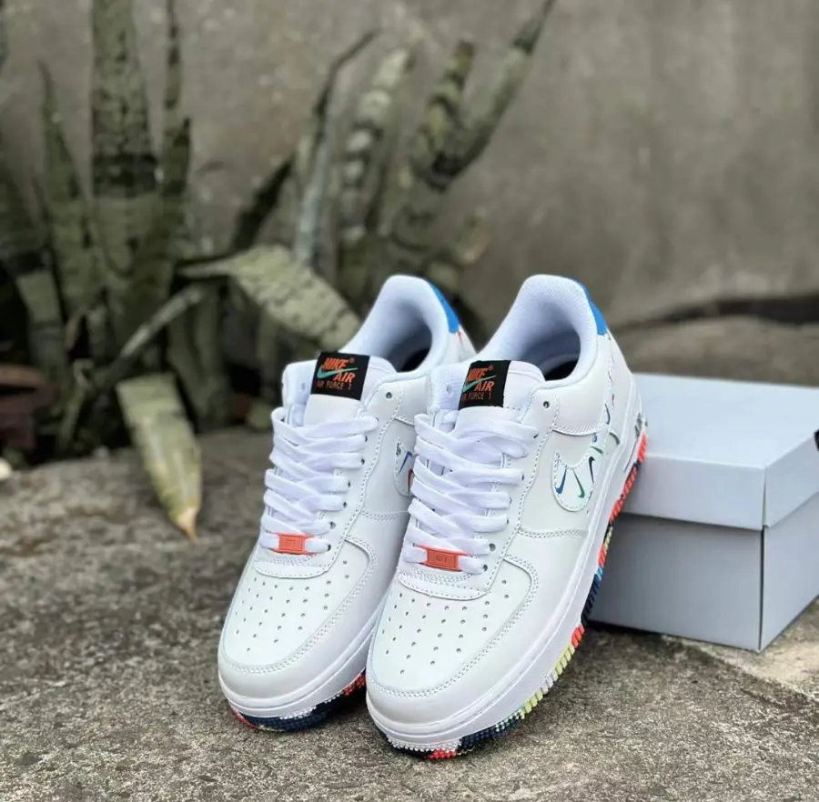 Giày Nike Air Force 1 LV8 GS 'Swoosh Pack' DM7597-100 - Ảnh 3