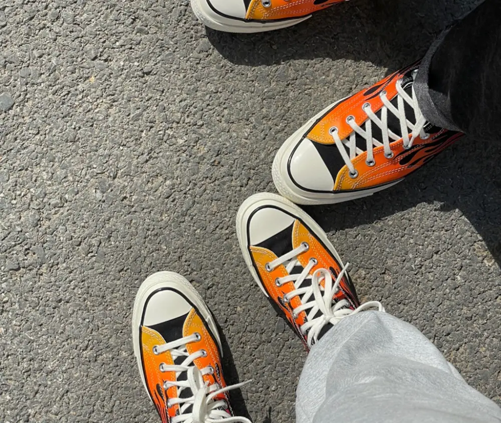 Giày Converse Chuck 70 Low 'Archival Flame Print' 167813C - Ảnh 4