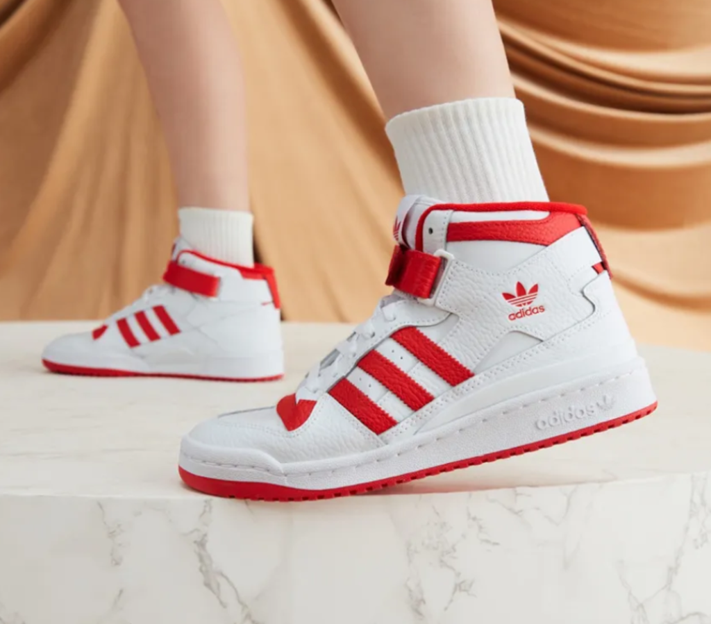 Giày Adidas Originals Forum Mid 'Cloud White Vivid Red' GY5819 - Ảnh 4