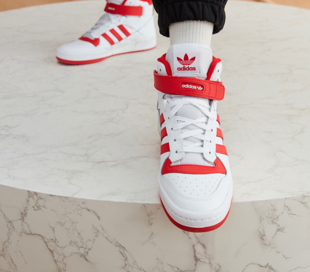 Giày Adidas Originals Forum Mid 'Cloud White Vivid Red' GY5819 - Ảnh 5