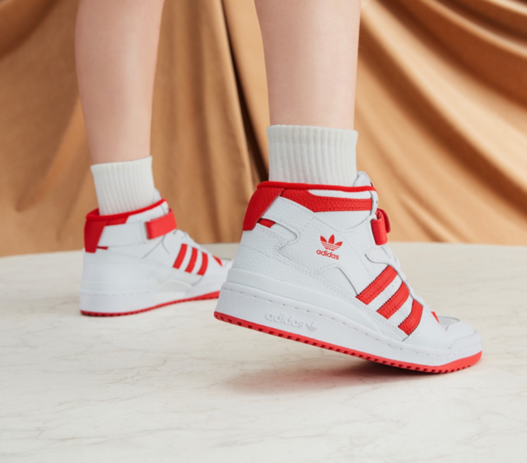 Giày Adidas Originals Forum Mid 'Cloud White Vivid Red' GY5819 - Ảnh 2