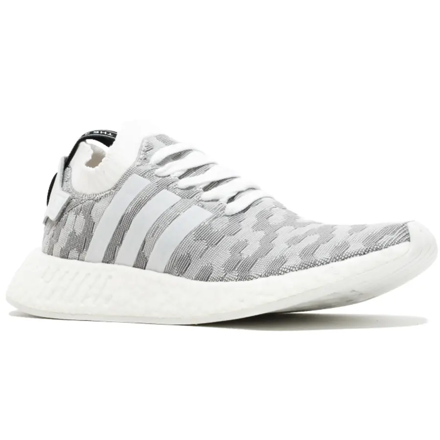 Alternative view of Giày Adidas NMD_R2 Primeknit 'White Black Pink' BY9520