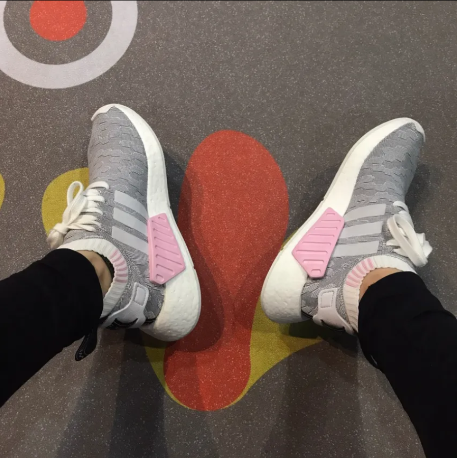 Giày Adidas NMD_R2 Primeknit 'White Black Pink' BY9520 - Ảnh 4