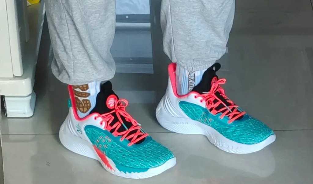 Giày Under Armour Curry Flow 9 'White Neptune' 3026091-116 - Ảnh 4