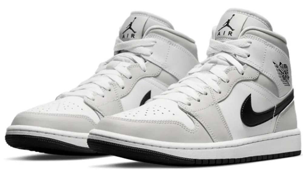 Alternative view of Giày Nike Wmns Air Jordan 1 Mid 'Light Smoke Grey' BQ6472-015