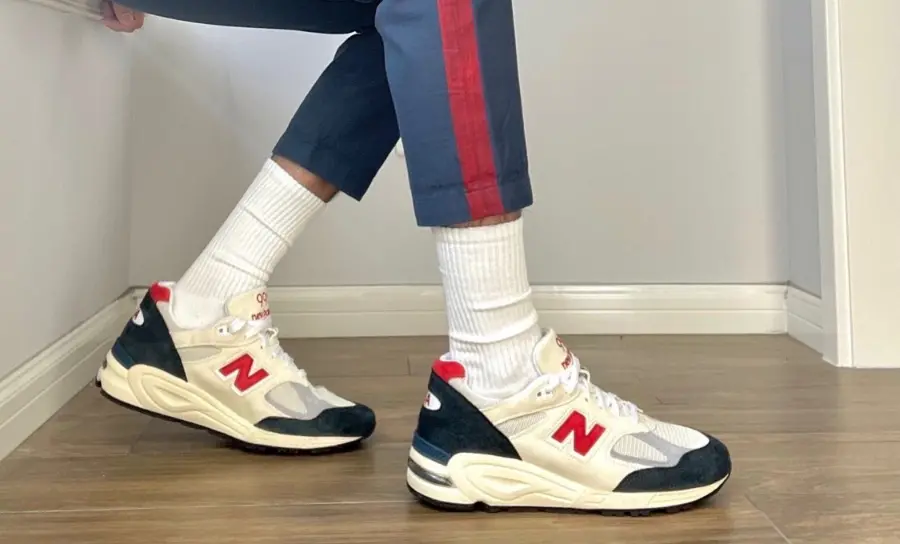 Giày New Balance 990v2 'White Red' M990TA2 - Ảnh 4