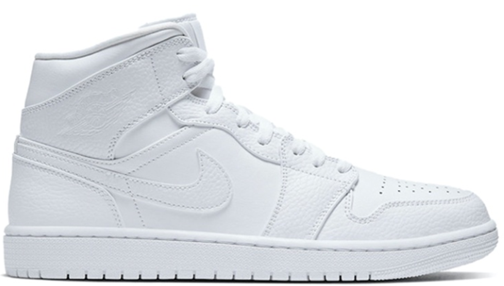 Giày Nike Air Jordan 1 Mid Triple White 554724-130