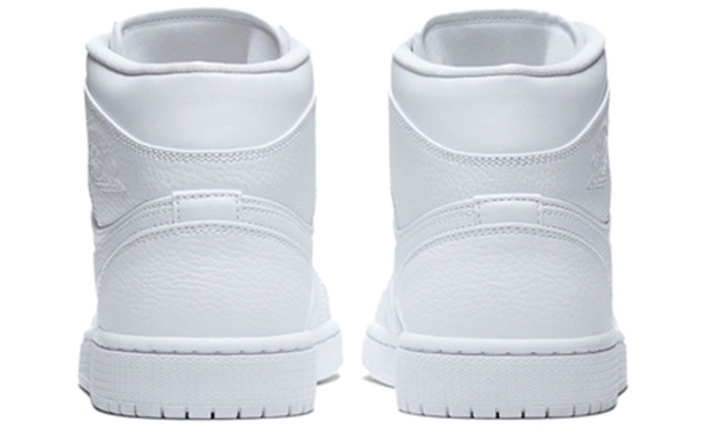 Giày Nike Air Jordan 1 Mid Triple White 554724-130 - Ảnh 3