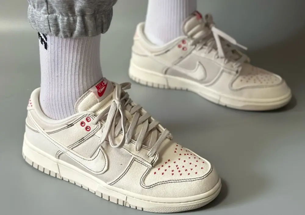 Giày Nike Dunk Low SE 'Sashiko - Light Orewood Brown' DV0834-100 - Ảnh 4