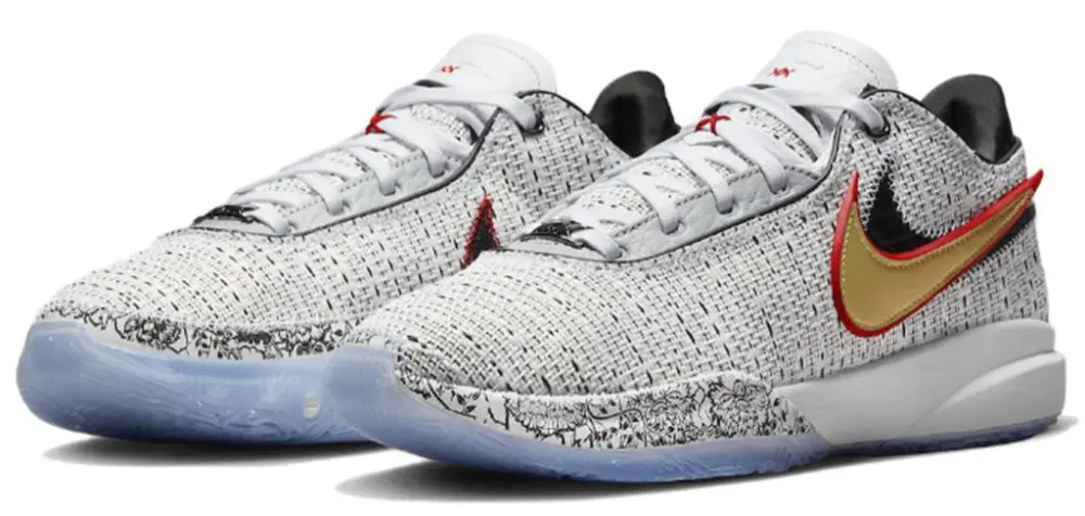 Giày Nike LeBron XX 'White Metalic Gold' DJ5422-100 - Ảnh 5