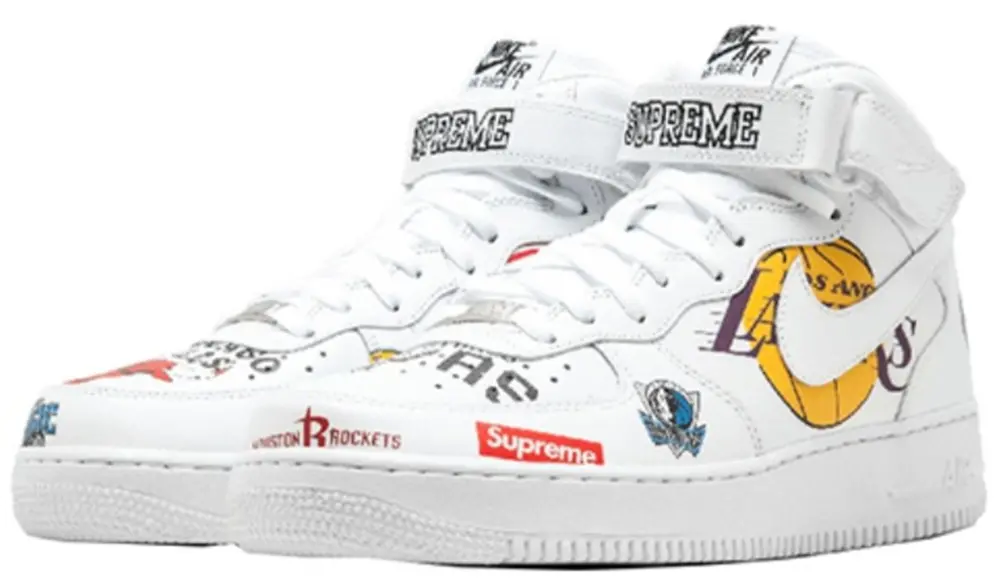 Giày Nike Supreme Air Force 1 07 'White' AQ8017-100 - Ảnh 7