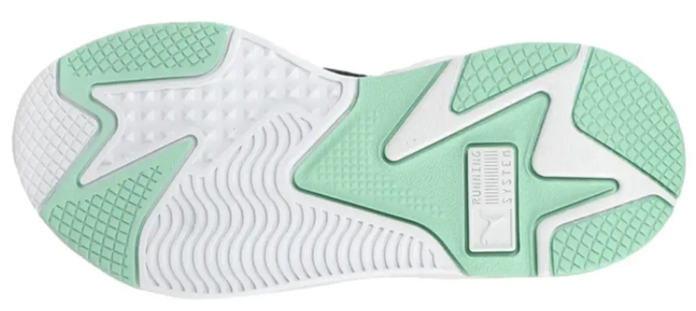 Puma RSX Joy Jr Sneakers White Blue Green Water 372864-01 - Ảnh 4