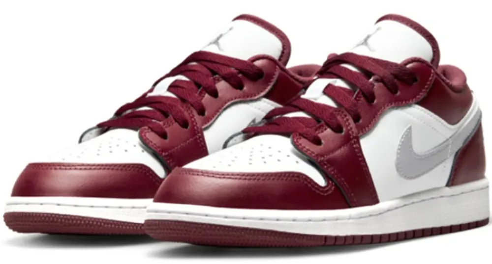 Giày Nike Air Jordan 1 Low GS ‘Bordeaux’ 553560-615 - Ảnh 5