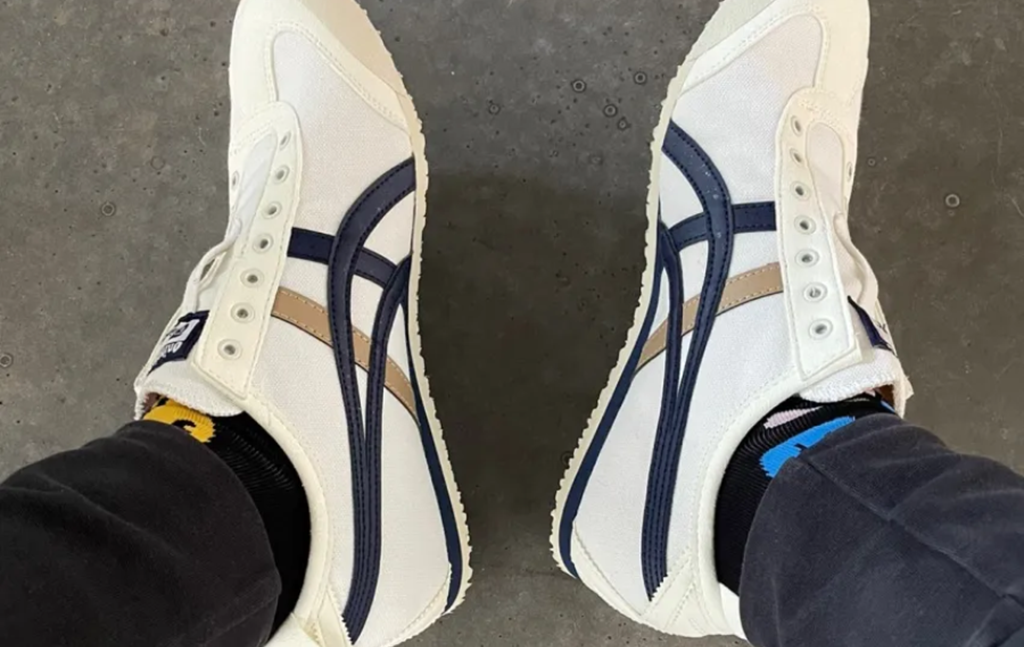 Giày Onitsuka Tiger Mexico 66 Slip-On 'Beige Black' 1183A360-116 - Ảnh 4