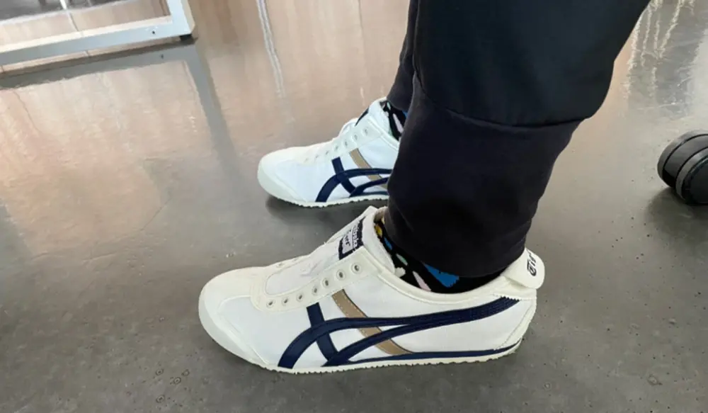 Giày Onitsuka Tiger Mexico 66 Slip-On 'Beige Black' 1183A360-116 - Ảnh 6