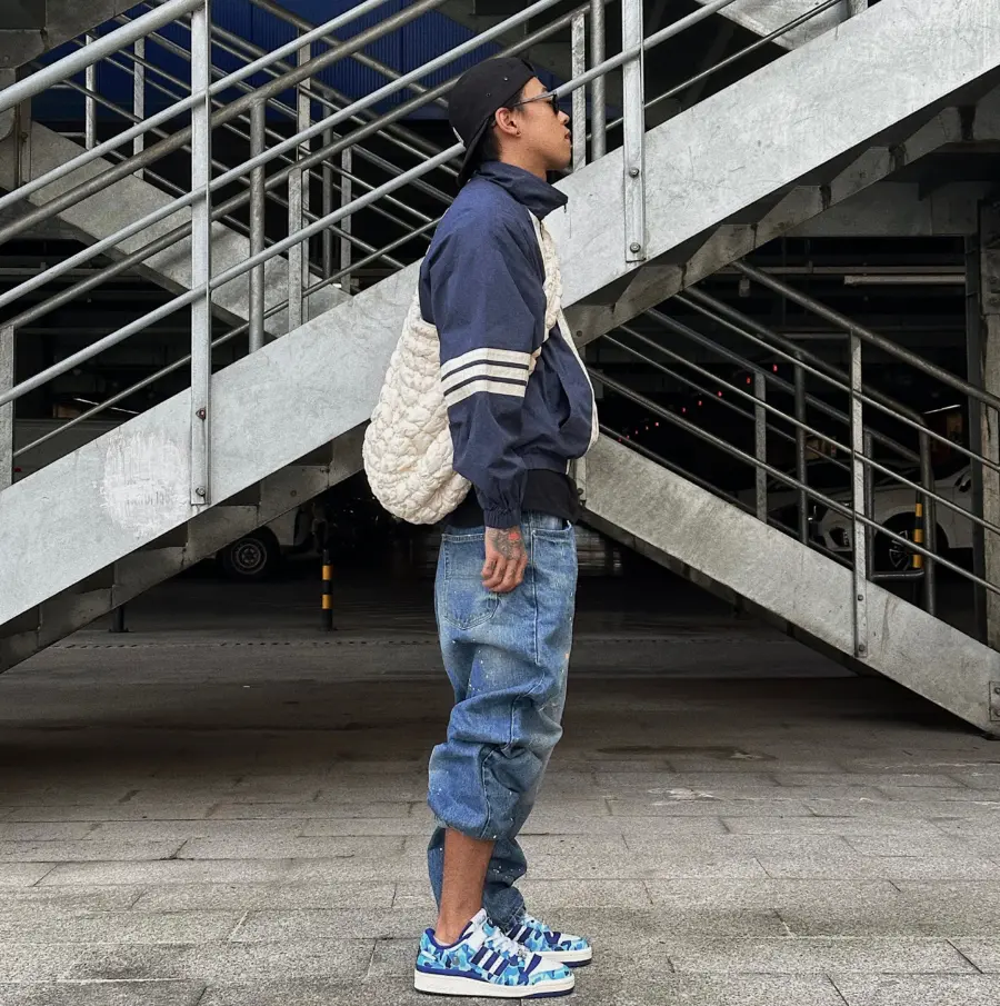 Giày Adidas Forum Low 84 x BAPE '30th Anniversary Blue' ID4772 - Ảnh 10