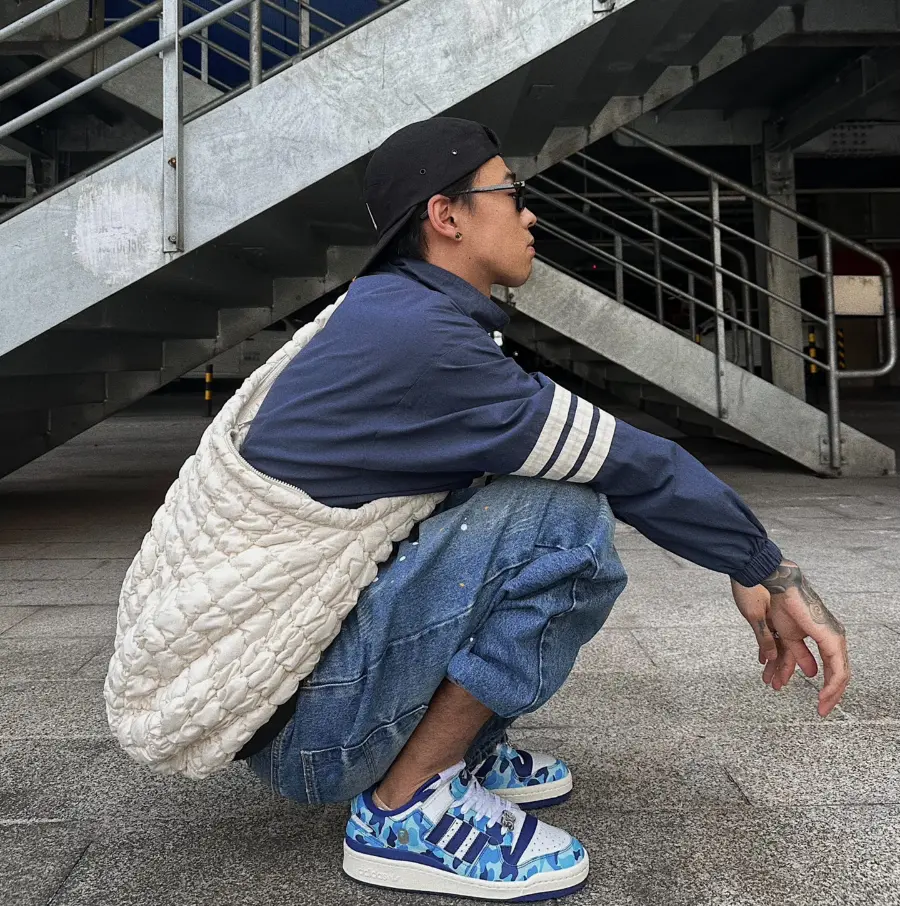Giày Adidas Forum Low 84 x BAPE '30th Anniversary Blue' ID4772 - Ảnh 9