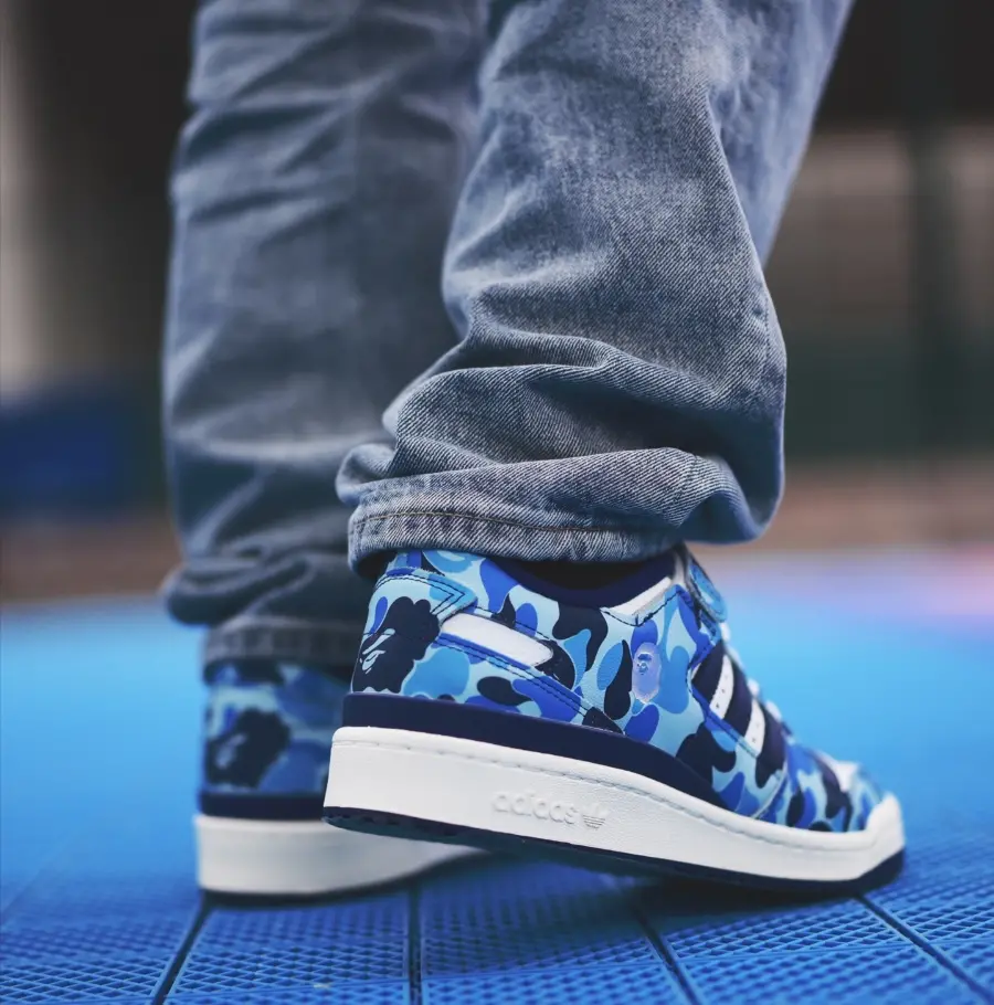 Giày Adidas Forum Low 84 x BAPE '30th Anniversary Blue' ID4772 - Ảnh 6