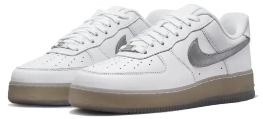 Giày Nike Air Force 1 'White Metallic Silver' DX3945-100 - Ảnh 3
