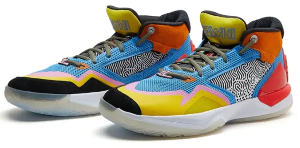 Alternative view of Giày New Balance KAWHI 'Light Cobalt Atomic Yellow' BBKLSMO1