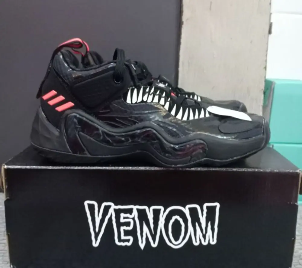 Giày Adidas Marvel x D.O.N. Issue #3 J 'Venom Carnage Carbon Signal Pink' GZ5495 - Ảnh 4