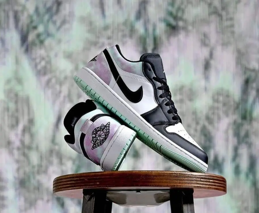 Giày Nike Air Jordan 1 Low Tie Dye White Black Tea DM1199-100 - Ảnh 6