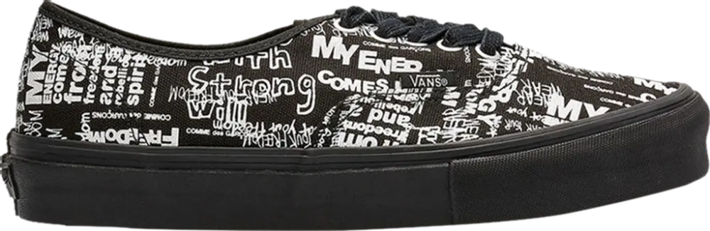 Giày Vans Comme des Garçons x Authentic LX 'Graffiti - Black' VN0A33TASO7