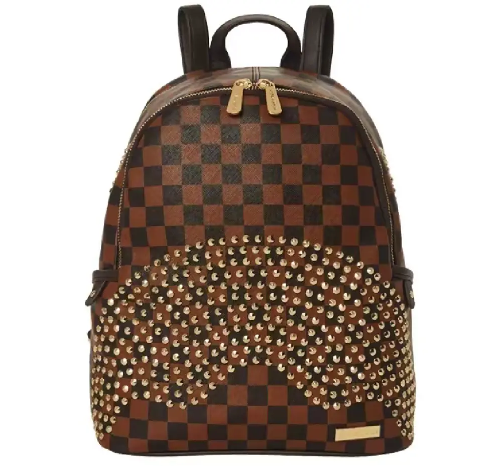Balo Sprayground Golden Beaded Shark Mouth 'Brown' W0815712