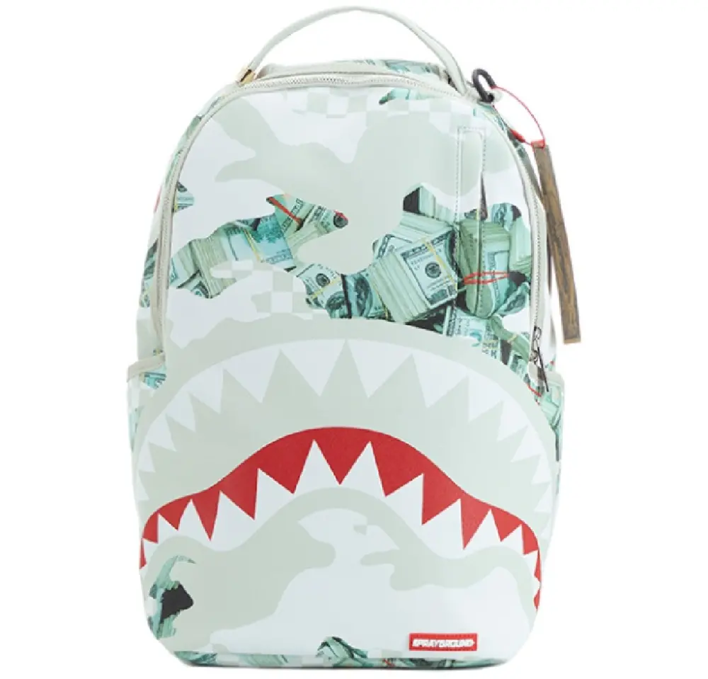 Balo Sprayground Checkerboard Stitching Shark Mouth 'White' W0845703