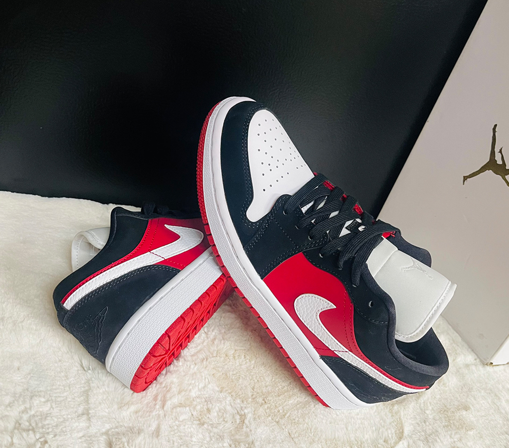 Giày Nike Wmns Air Jordan 1 Low 'Gym Red Black' DC0774-016 - Ảnh 3